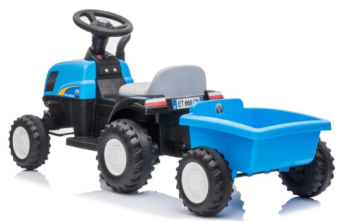 Tracteur Enfant New Holland 12V avec remorque – Image 3